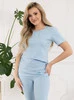 Bluzka ciążowa i do karmienia Emma – Baby Blue
