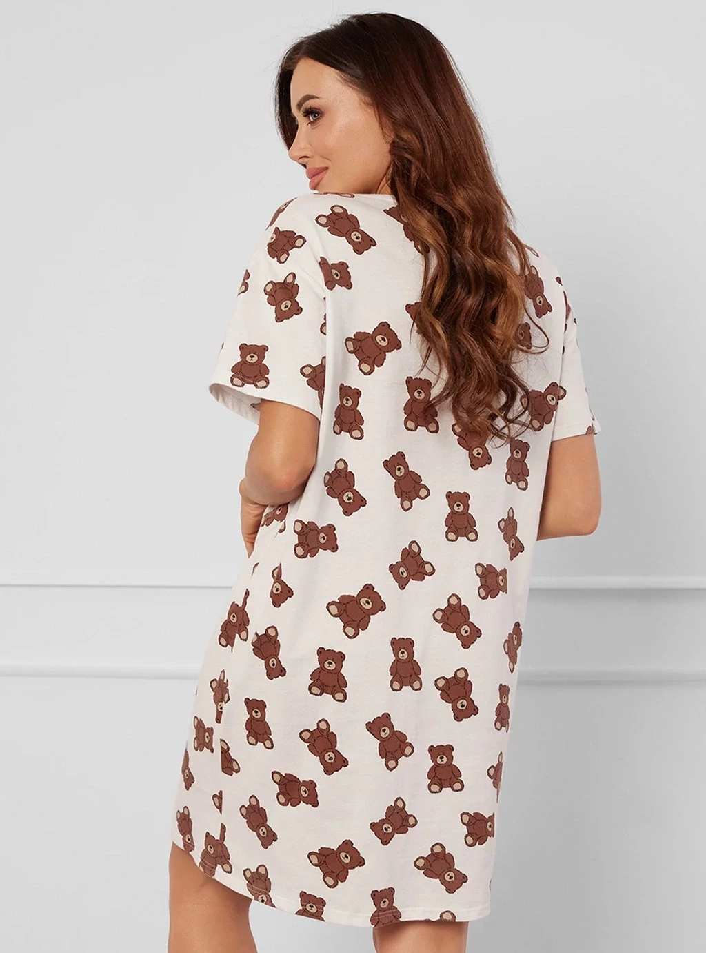 Miśka koszula nocna damska krótki rękaw