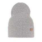 Czapka damska zimowa, wiosenna, szara, 100% wełniana merino, Sophie