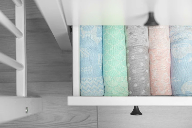 Sensillo Pielucha Bambusowa 65x75 Niebieski Zygzak