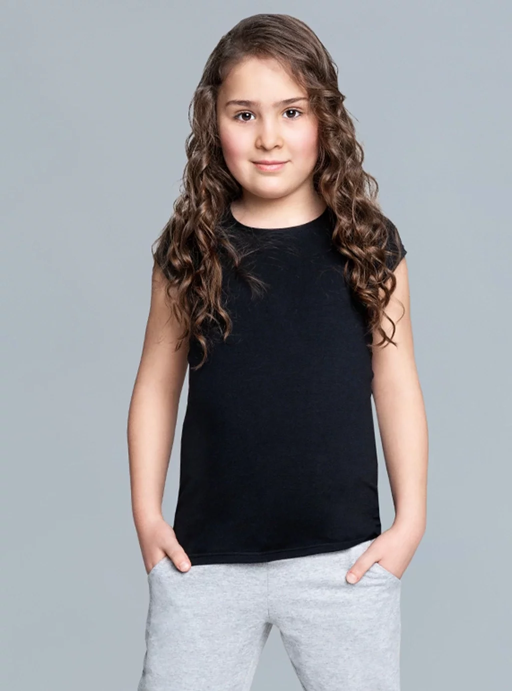 Tola koszulka dziewczęca krótki rękaw czarny