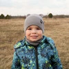 Czapka i komin dla chłopca jesienny, wiosenny komplet, z bawełną, czarny Grajan