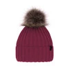 Czapka zimowa damska, różowa, z wełną merino Texa