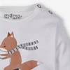 Bluzka niemowlęca Cute cars speed z bawełny organicznej - biała
