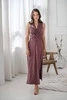 Sukienka ciążowa i do karmienia Loop MAXI krótki rękaw rose brown