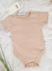 Body Niemowlęce Z Krótkim Rękawkiem - Colour Beż