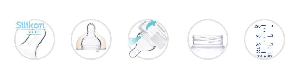 Canpol butelka antykolkowa 120ml - Jungle