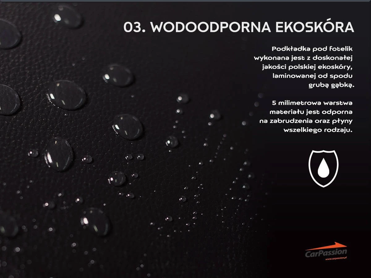 CarPassion Mata ochronna pod fotelik - czarna