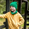 Czapka i komin dla chłopca jesienny, wiosenny komplet, zielony, bawełniany Hazel