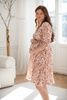 Sukienka ciążowa i do karmienia Lovely Dress rękaw 3/4 wzorki na ecru
