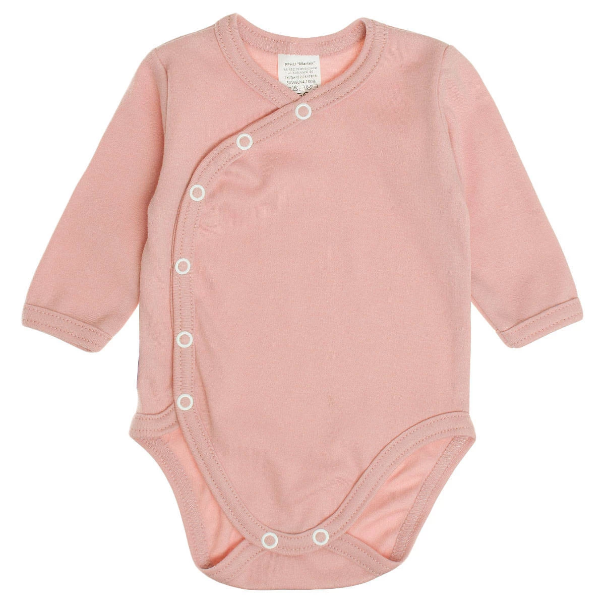 Body Niemowlęce kopertowe basic- Pudrowy Róż