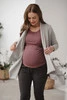 Kardigan ciążowy Mama Wrap Jasny Szary Melanż