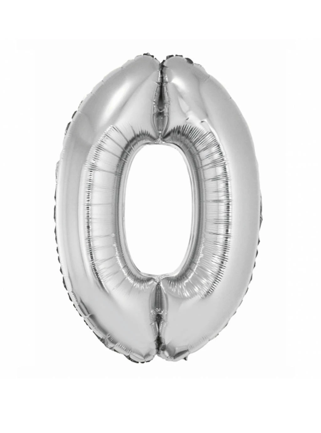 Srebrny Balon Smart cyfra "0" -76cm