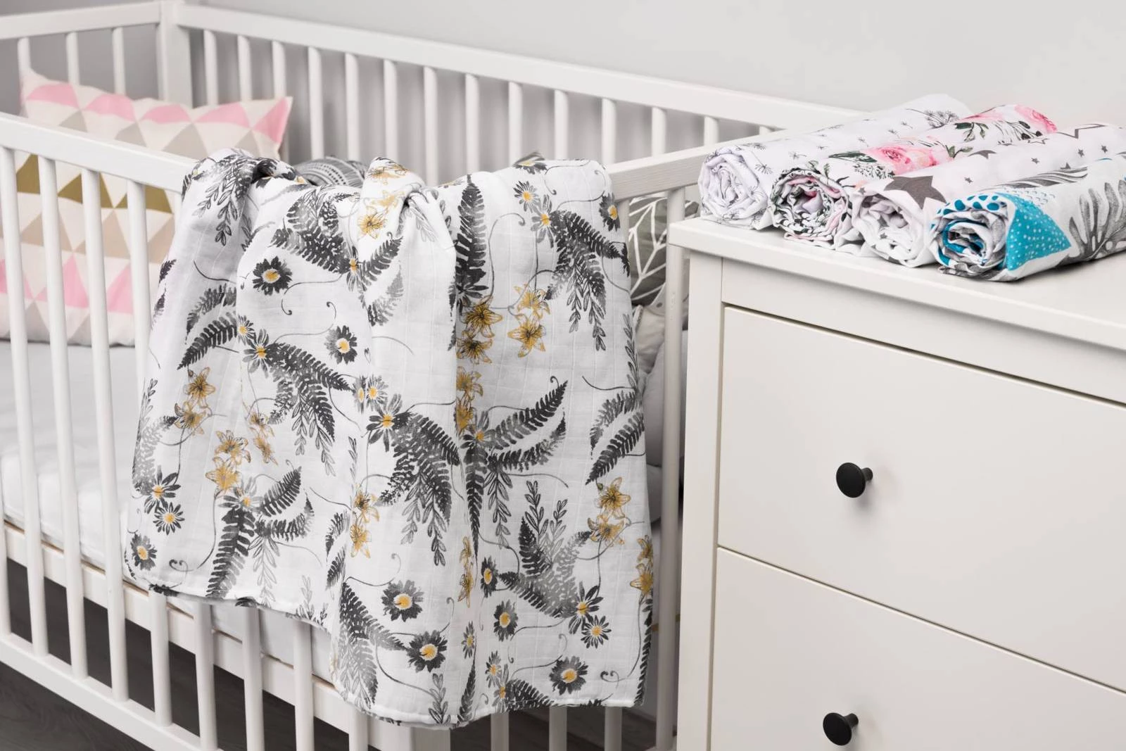 Sensillo Otulacz Muślinowy - Paprotki