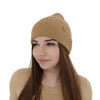 Czapka jesienna, zimowa damska, camel, wełna merino z kaszmirem, Alineta