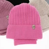Czapka i komin dla dziewczynki, zimowy komplet, szary, 100% wełniany merino, Patricia