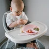 Silikonowy talerzyk z przyssawką - różowy