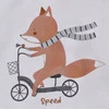 Bluzka niemowlęca Cute cars speed z bawełny organicznej - biała