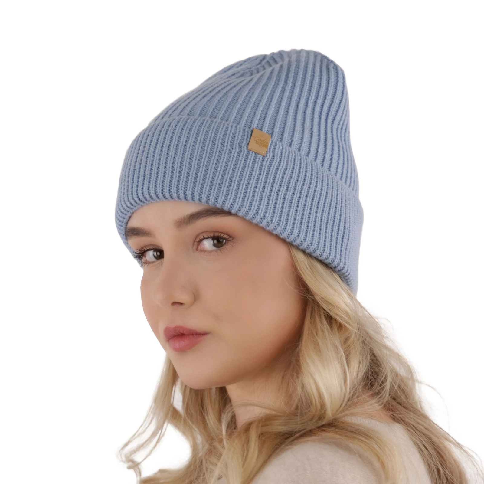 Czapka zimowa damska, camel, 100% wełniana merino Isla