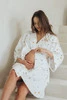 Szlafrok kimono ciążowe z muślinu HERBAL LATTE biały