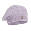 Beret damski zimowy, fioletowy, z wełną merino Senja