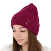 Czapka zimowa damska, różowa, 100% wełniana merino Ariga