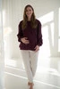 Bluza ciążowa i do karmienia oversize Milk It Easy! mauve wine
