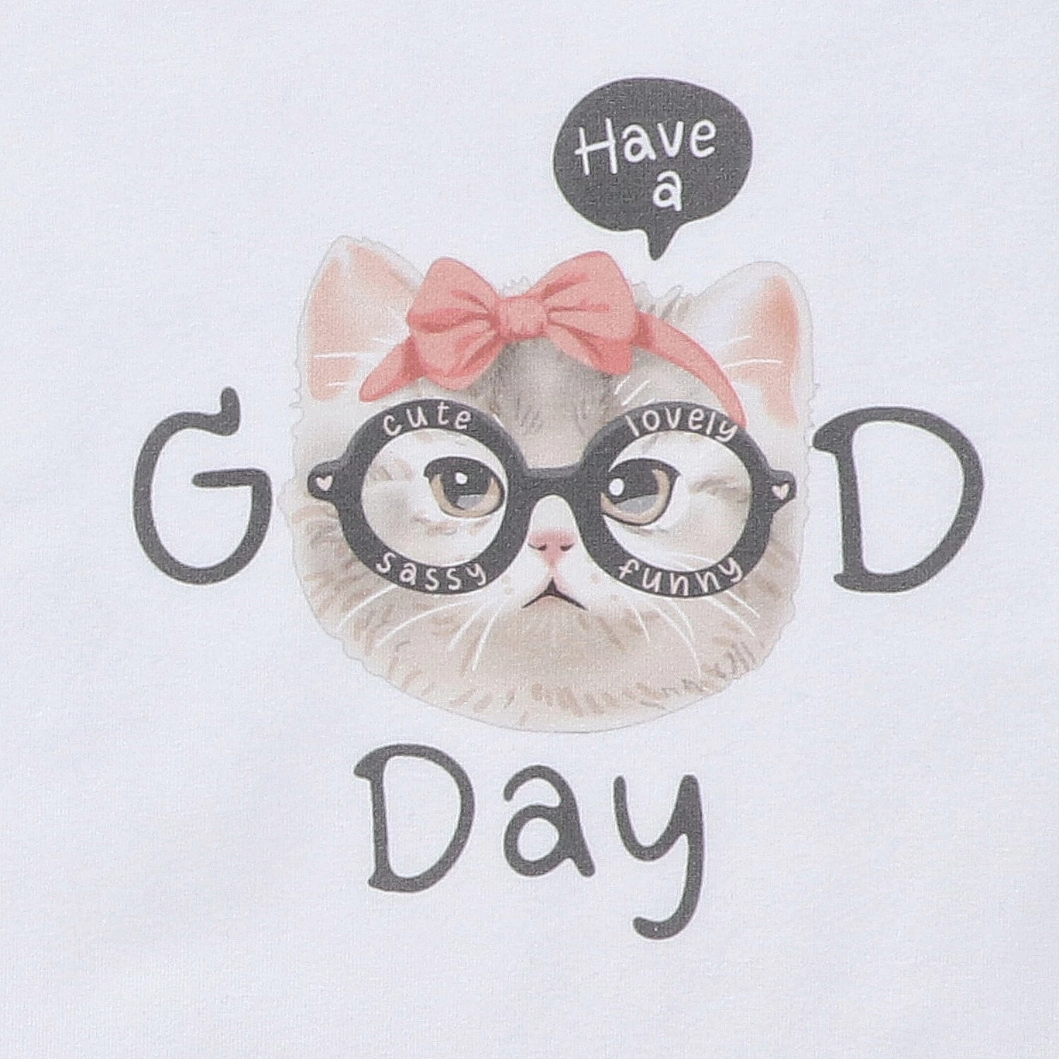 T-shirt Dziewczęcy Z Krótkim Rękawem Good Day Biały