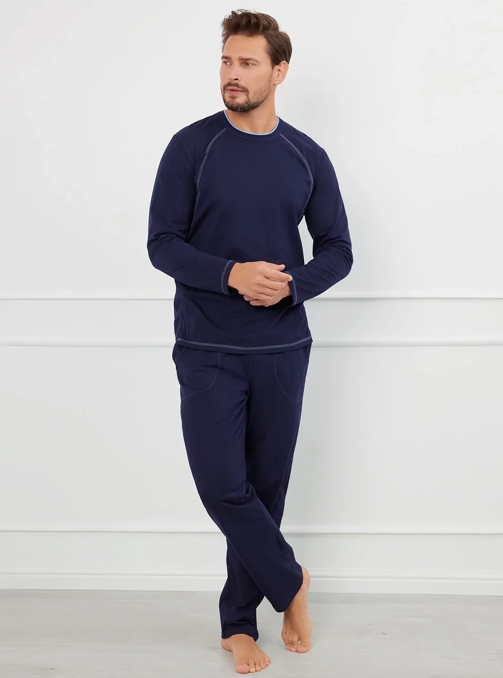 Salomon piżama męska długi rękaw - granat