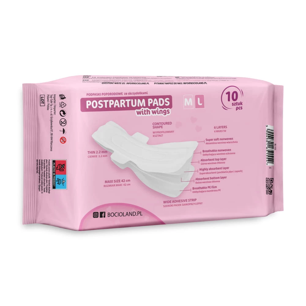 Wysokochłonne Podkłady Poporodowe 10szt