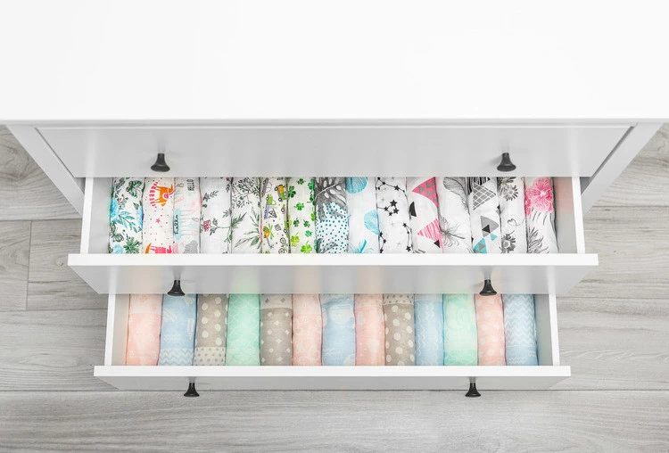 Sensillo Pielucha Bambusowa 65x75 Niebieski Zygzak