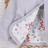 Bluza niemowlęca Łąka z bawełny organicznej dla dziewczynki - szara