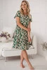 Sukienka ciążowa i do karmienia Lovely Dress zielona krótki rękaw