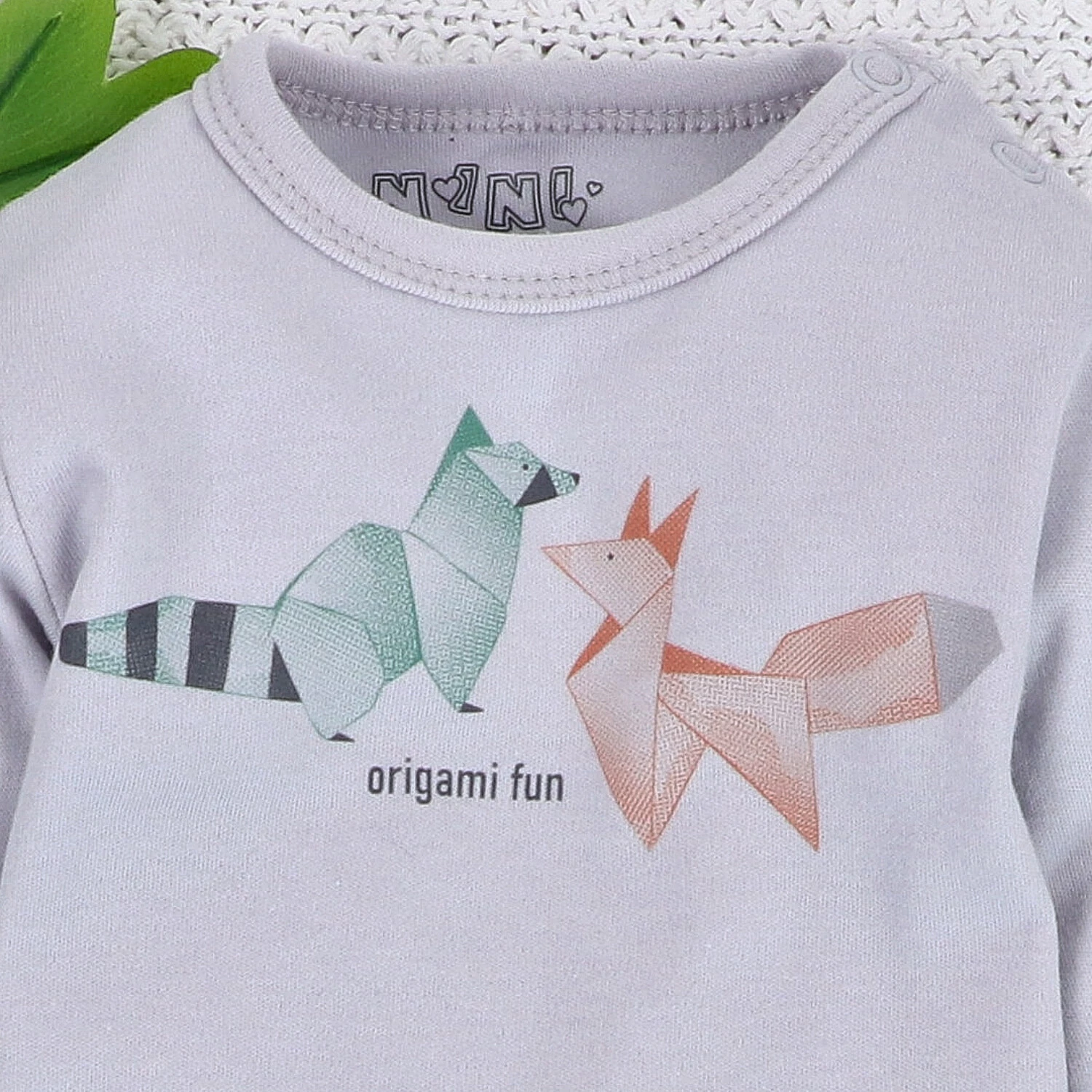 Bluzka niemowlęca Fun Origami z bawełny organicznej