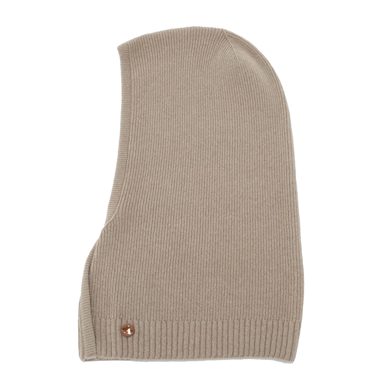 Kominiarka jesienna, zimowa, damska, beżowa, wełna merino z kaszmirem, Kiruna