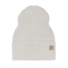 Czapka damska zimowa, wiosenna, biała, 100% wełniana merino, Sophie