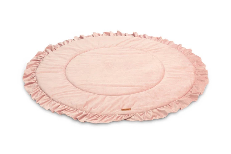 Sensillo Mata Do Zabawy Falbanka Velvet Brudny Retro Róż