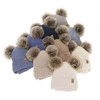 Czapka i komin dla chłopca zimowy komplet, błękitny, 100% wełniany merino, wiązany Konor