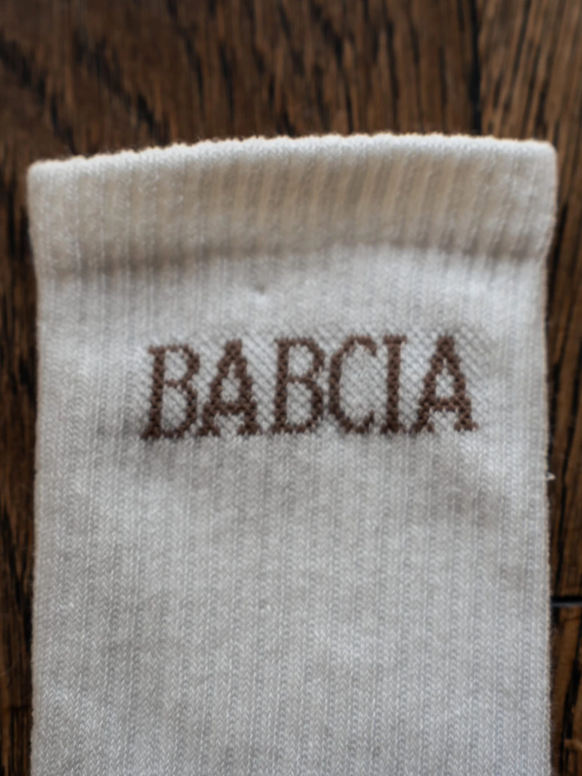 Skarpetki BABCIA jasny beż