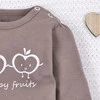 Body niemowlęce Happy Apples z bawełny organicznej - brązowe