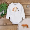 Body niemowlęce Wild Animals  z bawełny organicznej - białe