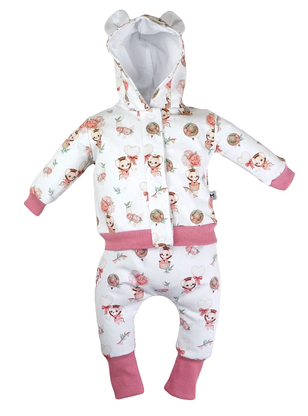 Komplet Dres z Kapturem - Little Mouse Cherry Shake