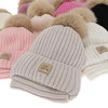 Czapka i komin dla dziewczynki, zimowy komplet, fioletowy, 100% wełniany merino, wiązany, podszyty bawełną, Malesia