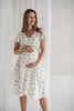 Sukienka ciążowa i do karmienia Lovely Dress Midi krótki rękaw biała w cytryny