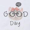 T-shirt Dziewczęcy Z Krótkim Rękawem Good Day Biały