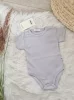 Body Niemowlęce Z Krótkim Rękawkiem - Colour Szary
