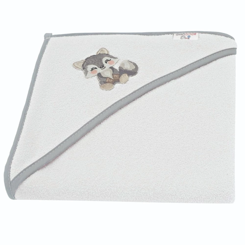 Okrycie Kąpielowe 100x100cm - Szare wilk