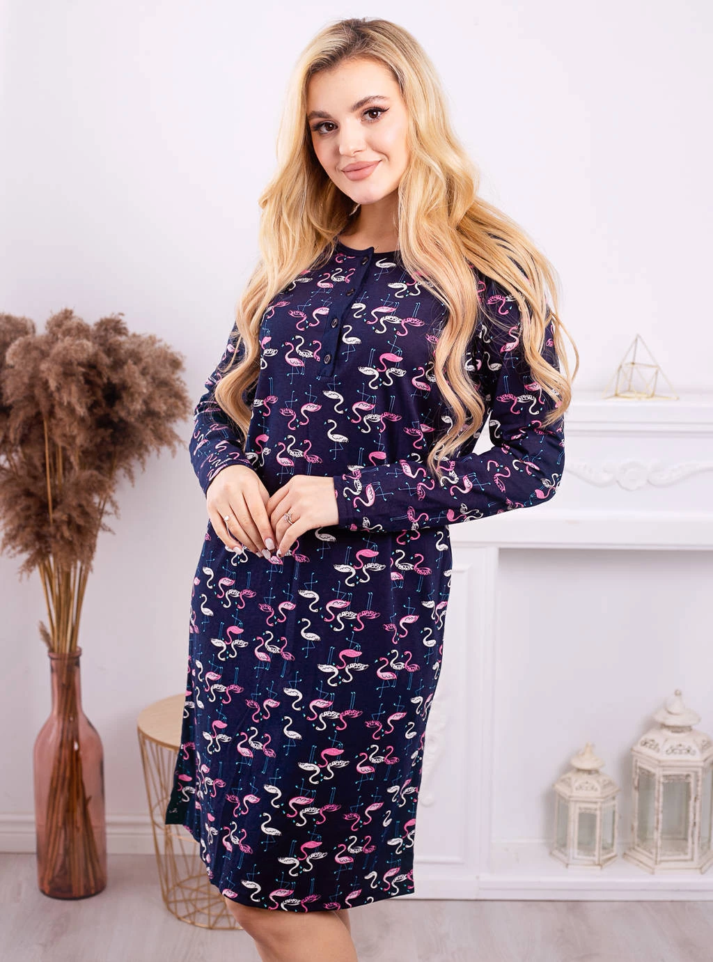 Koszula ciążowa Flamingo - długi rękaw