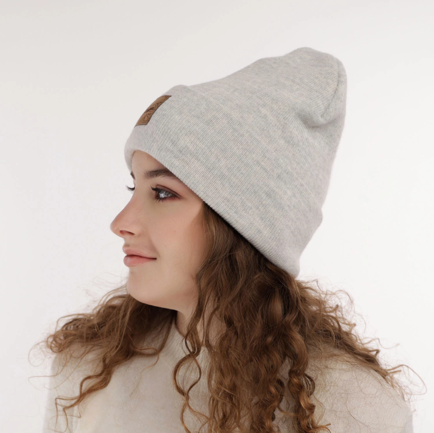 Czapka zimowa dla dziewczynki, kremowa Bellona