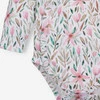 Body kopertowe Pink flowers z bawełny organicznej dla dziewczynki